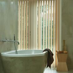 Тканевые вертикальные жалюзи для ванной комнаты на окна цена. Купить в «Мастерская Жалюзи»